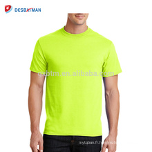 Personnalisé de haute qualité promotionnel haute visibilité Hi-Vis complet jaune ou Orange Polyester Mesh T-shirts pour le travailleur